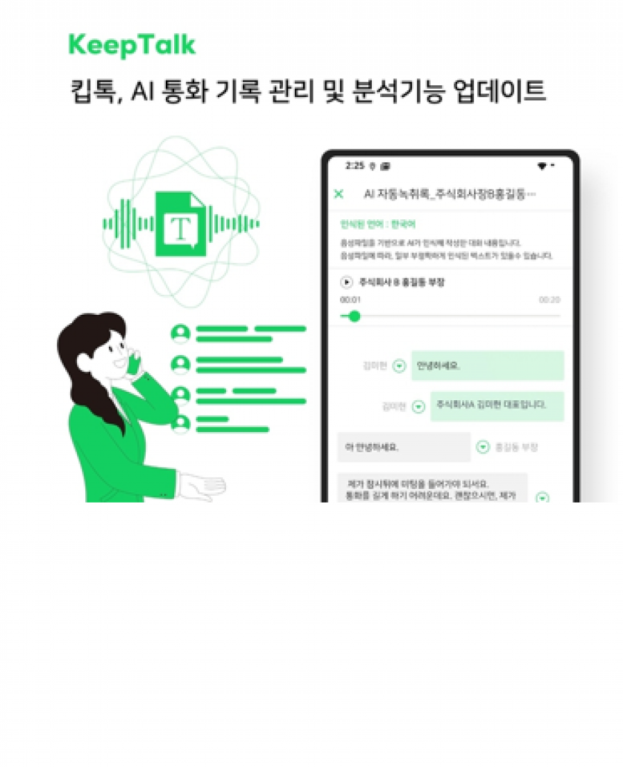 [뉴플로이] 클라우드 녹취 서비스 ‘킵톡’, AI 통화 분석 관리 시스템 선보여