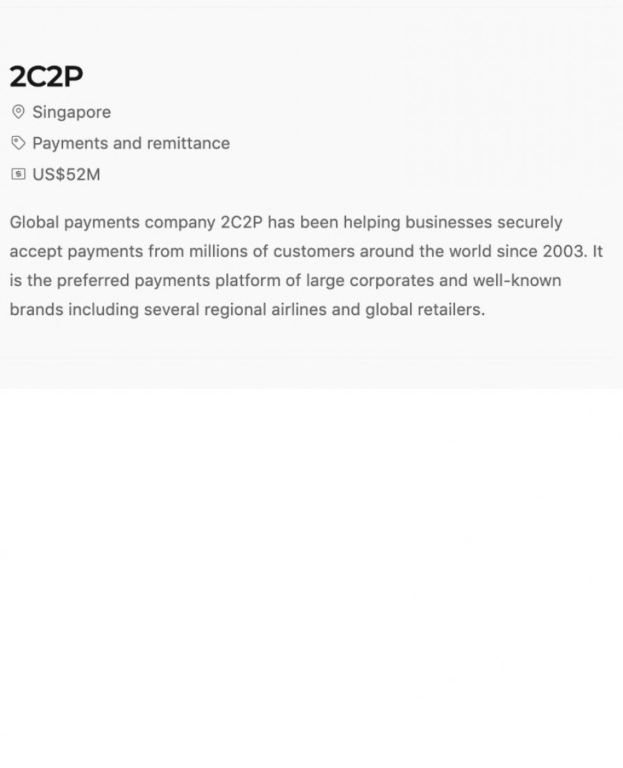 [2C2P] Meet the 20 top-funded fintech companies in Southeast Asia